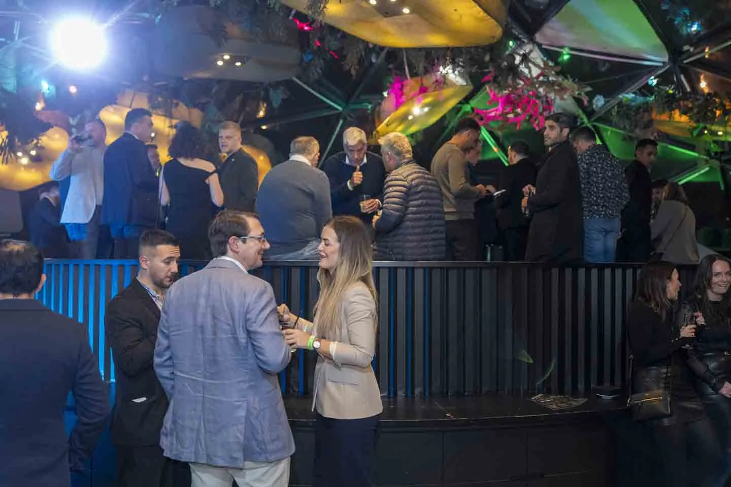 Guests in conversation at Altitude Barcelona at Skyfall