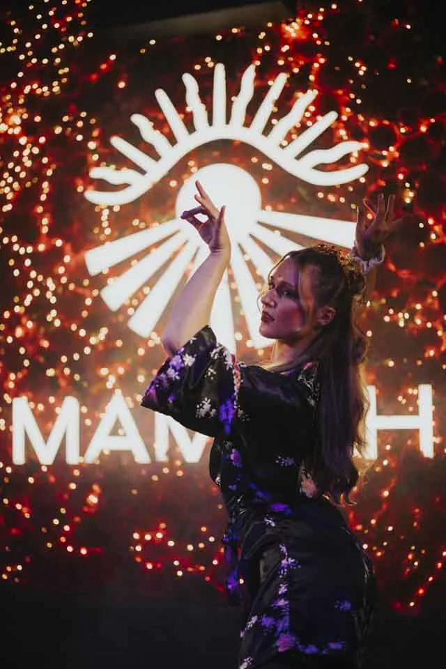 A performance in front of the Mamachi display · Mamachi, St Julian’s
