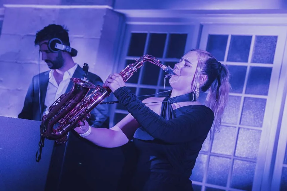 Live saxophone and violin performance · Civil Service Club, Valletta