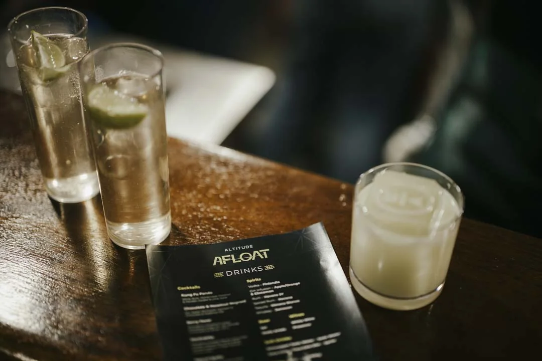 AFLOAT cocktails and the drinks menu · AFLOAT — Exclusive Networking at Sea