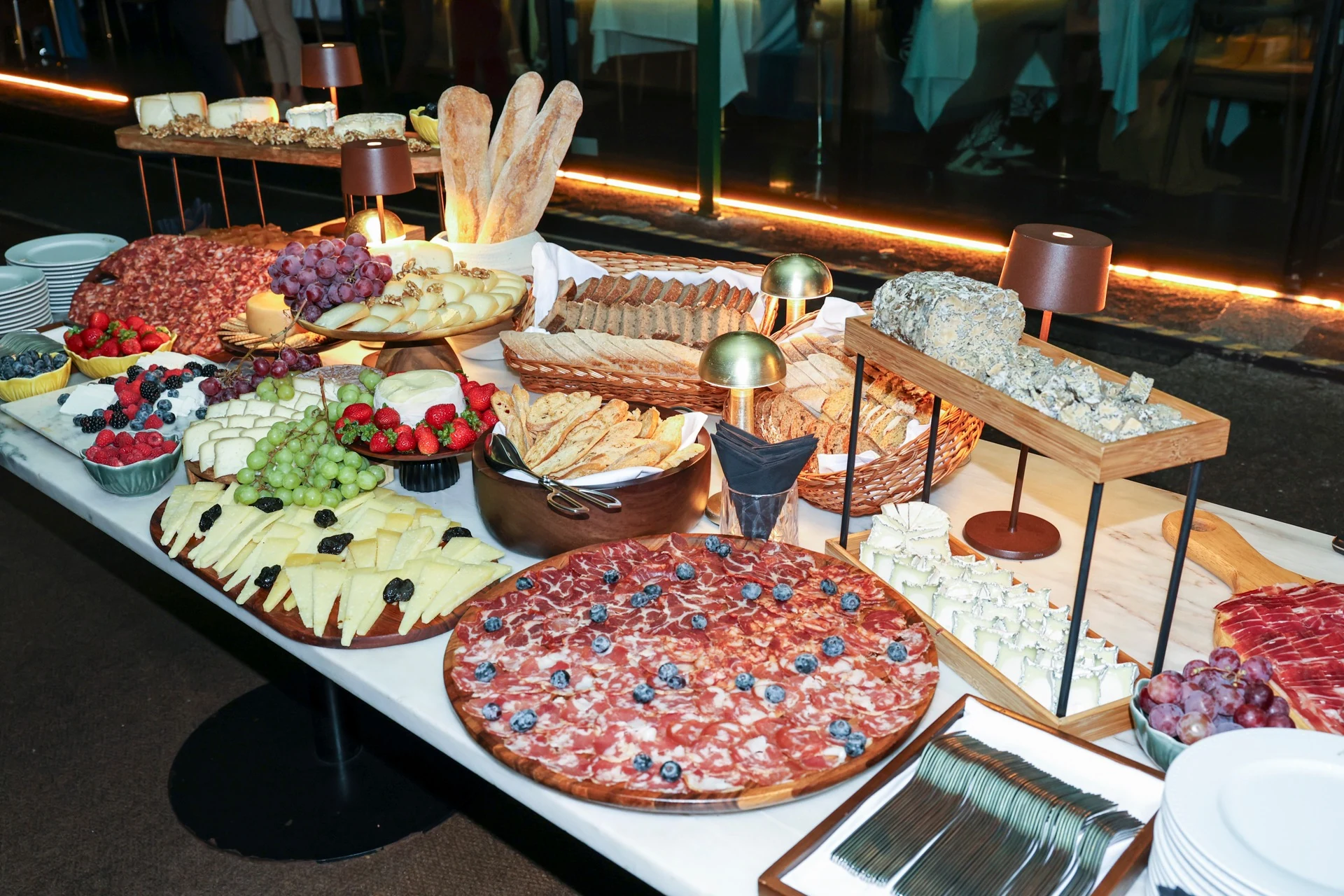 The food selection presented for guests at Altitude Lisbon 2026.